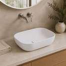 505*405*140mm Above Counter Basin Matt White Ceramic Wash Basin NZ - NZHomeware