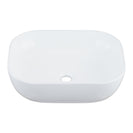 505*405*140mm Oval Above Counter Basin High Gloss White Ceramic Wash Basin - NZHomeware