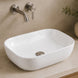 505*405*140mm Oval Above Counter Basin High Gloss White Ceramic Wash Basin - NZHomeware