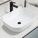 505*405*140mm Oval Above Counter Basin High Gloss White Ceramic Wash Basin - NZHomeware