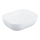 505*405*140mm Oval Above Counter Basin High Gloss White Ceramic Wash Basin - NZHomeware