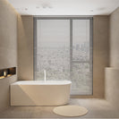 1400x720x580mm Corner Bathtub Left Corner Back to Wall Acrylic White Bathtub - NZHomeware