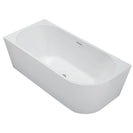 1400x720x580mm Corner Bathtub Left Corner Back to Wall Acrylic White Bathtub - NZHomeware