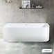 1700x800x580mm Corner Bathtub Left Corner Acrylic White Bathtub