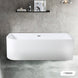 1700x800x580mm Corner Bathtub Right Corner Back to Wall Acrylic White Bathtub - NZHomeware