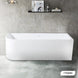 1700x800x580mm Corner Bathtub Right Corner Back to Wall Acrylic White Bathtub - NZHomeware