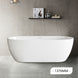 1370x736x585mm Oval Freestanding Bathtub | Compact White Acrylic Bath NZ