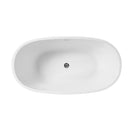 1700x780x610mm Oval Bathtub Freestanding Acrylic Apron White Bath Tub - NZHomeware