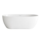 1700x780x610mm Oval Bathtub Freestanding Acrylic Apron White Bath Tub - NZHomeware