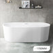 1700x750x580mm Flutted V - Groove Bathtub Freestanding Acrylic Apron Gloss White Bath Tub - NZHomeware