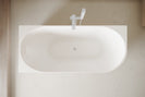 1500x750x580mm Fluted Corner Bathtub | Left-Hand Acrylic Freestanding Bath Gloss White - NZHomeware