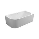 1700x800x580mm Right Corner Bathtub - Fluted V-Groove Acrylic White | NZ - NZHomeware