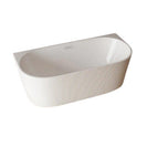 1500x750x590mm Fluted Back-To-Wall Bathtub | Gloss White Acrylic Bath NZ - NZHomeware