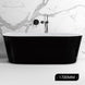 1700x800x580mm Back To Wall Freestanding Acrylic Apron Black Bath Tub - NZHomeware