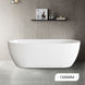 1500x720x590mm Oval Bathtub Freestanding Acrylic Apron White Bath Tub - NZHomeware