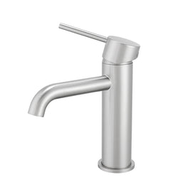 LUCID PIN Brushed Nickel Basin Mixer Tap | Solid Brass Lead - Free Watermark - NZHomeware