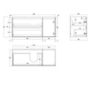 Cavon 1200X470X560mm Plywood Light Oak Wall Hung Vanity - NZHomeware