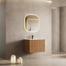 Cavon 750X470X560mm Plywood Fluted Light Oak Wall Hung Vanity - NZHomeware