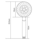 Chrome 5 Function Round ABS Hand Held Shower With 1.5m Water Hose - NZHomeware
