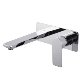Chrome Bathtub/Basin Wall Mixer With Spout Wall Mounted Color Up Extend - NZHomeware