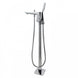 Chrome Freestanding Bathtub Mixer with Handheld Shower Spout Floor Mounted - NZHomeware