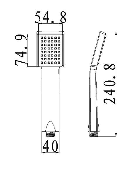 10 inch All Pressure Chrome Twin Shower Set Top/Bottom Water Inlet with Brass Handheld Shower size guide 2