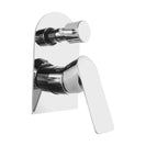 Chrome Solid Brass Shower Wall Mixer With Diverter - NZHomeware