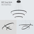 CIRCULAR 3 Rings Flexible design Mordern LED Light - NZHomeware
