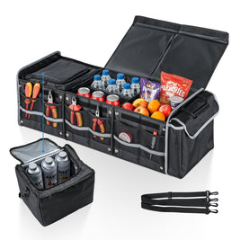 Collapsible Trunk Organizer with Cooler – Heavy - Duty, 2–3 Compartments, 6 Pockets, 25kg Load - NZHomeware