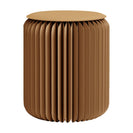 Creative Fashion Kraft Paper Stool Portable Folding Chair Foot Stool Shoe Bench Brown - NZHomeware
