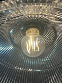 D300*H230mm V shape Vintage Glass Pendant light On Antique Brass Fitting - NZHomeware