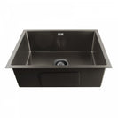 Dark Grey Stainless Steel Kitchen Sink 600x450mm, Top/Undermount, Single Bowl with Overflow - NZHomeware