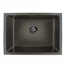 Dark Grey Stainless Steel Kitchen Sink 600x450mm, Top/Undermount, Single Bowl with Overflow - NZHomeware