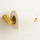 Diamora Luxury Knurled Bathroom Toilet Paper Hook Roll Tissue Holder Round Stainless Steel Brushed Yellow Gold - NZHomeware