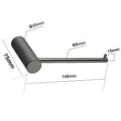 Diamora Luxury Knurled Bathroom Toilet Paper Hook Roll Tissue Holder Round Stainless Steel Gunmetal Grey - NZHomeware