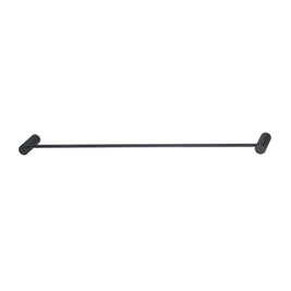 Diamora Luxury Knurled Black Single Towel Rack Rail 600mm - NZHomeware