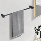 Diamora Luxury Knurled Black Single Towel Rack Rail 600mm - NZHomeware