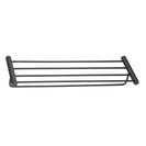 Diamora Luxury Knurled Black Towel Rack With Hanging Rail Bath Towel Shelf Storage - NZHomeware