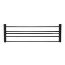 Diamora Luxury Knurled Black Towel Rack With Hanging Rail Bath Towel Shelf Storage - NZHomeware