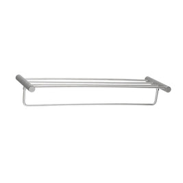 Diamora Luxury Knurled Brushed Nickel Towel Rack With Hanging Rail Bath Towel Shelf Storage - NZHomeware
