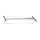 Diamora Luxury Knurled Brushed Nickel Towel Rack With Hanging Rail Bath Towel Shelf Storage - NZHomeware