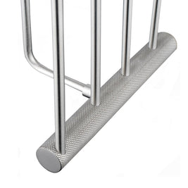Diamora Luxury Knurled Brushed Nickel Towel Rack With Hanging Rail Bath Towel Shelf Storage - NZHomeware