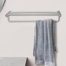 Diamora Luxury Knurled Brushed Nickel Towel Rack With Hanging Rail Bath Towel Shelf Storage - NZHomeware
