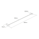 Diamora Luxury Knurled Brushed Yellow Gold Single Towel Rack Rail 600mm - NZHomeware