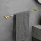 Diamora Luxury Knurled Brushed Yellow Gold Single Towel Rack Rail 600mm - NZHomeware
