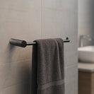 Diamora Luxury Knurled Gunmetal Grey Hand Towel Holder Towel Rail Stainless Steel 304 - NZHomeware