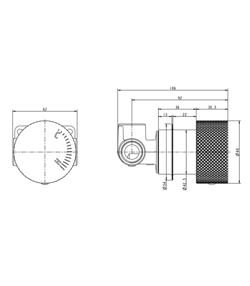 Brushed Nickel Progressive Wall Mixer Tap size guide 1