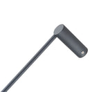 Diamora Luxury Knurled Gunmetal Grey Single Towel Rack Rail 600mm - NZHomeware