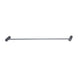 Diamora Luxury Knurled Gunmetal Grey Single Towel Rack Rail 600mm - NZHomeware