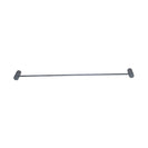 Diamora Luxury Knurled Gunmetal Grey Single Towel Rack Rail 600mm - NZHomeware